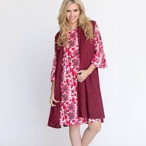 Agnes & Dora | Burgundy Red Cascade Vest L